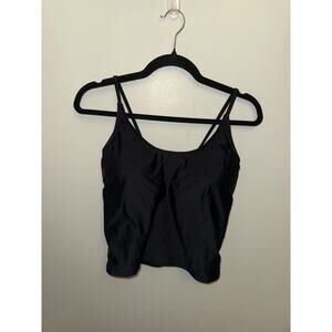 Coral Reef Swim Women’s Black Tankini Bathing Suit Top Size XL